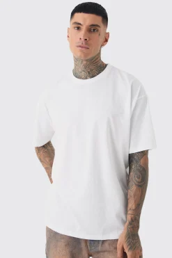 Tall Siracha Hot Chilli License Back Print T-shirt In White | BoohooMAN UK