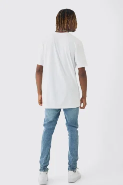 Tall Skinny Jeans With All Over Rips | BoohooMAN UK