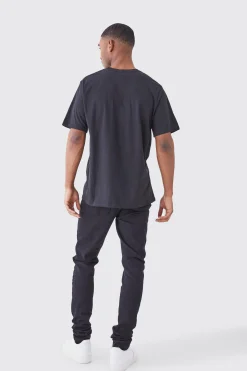 Tall Skinny Stacked Distressed Ripped Jeans | BoohooMAN UK