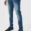 Tall Skinny Stretch Jean In Antique Blue | BoohooMAN UK