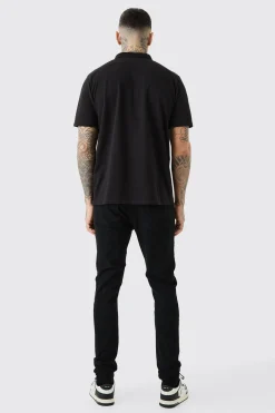 Tall Skinny Stretch Rip And Repair Jean | BoohooMAN UK
