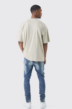 Tall Skinny Stretch Ripped Jean | BoohooMAN UK
