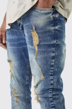 Tall Skinny Stretch Ripped Jean | BoohooMAN UK