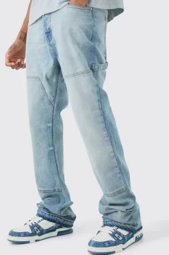 Tall Slim Rigid Flare Carpenter Jeans | BoohooMAN UK