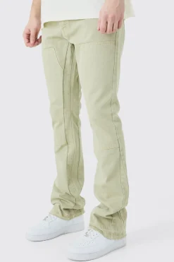Tall Slim Rigid Flare Gusset Detail Jeans | BoohooMAN UK