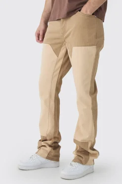 Tall Slim Rigid Flare Overdye Carpenter Jeans | BoohooMAN UK