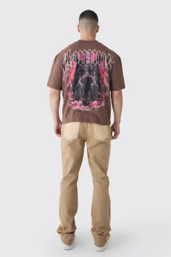 Tall Slim Rigid Flare Overdye Carpenter Jeans | BoohooMAN UK