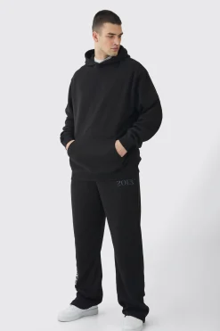 Tall Spliced Floral Graphic Hoodie & Relaxed Fit Jogger Tracksuit | BoohooMAN UK