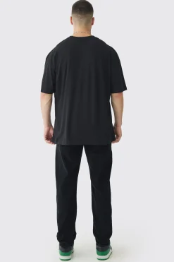 Tall Star Balaclava Graphic Oversized T-Shirt | BoohooMAN UK