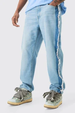 Tall Straight Fit Frayed Jean | BoohooMAN UK