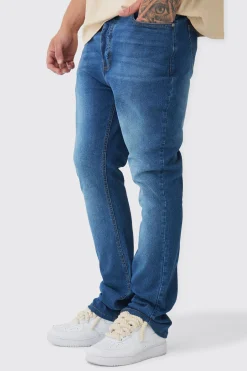 Tall Stretch Denim Flared Jeans | BoohooMAN UK