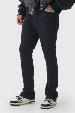 Tall Stretch Denim Flared Jeans | BoohooMAN UK
