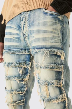 Tall Stretch Skinny Rip And Repair Jean | BoohooMAN UK