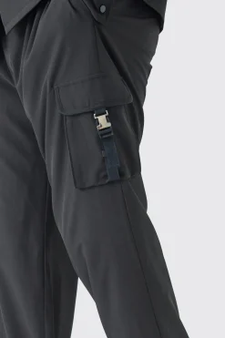 Tall Technical Stretch Elasticated Waist Utility Cargo Trouser | BoohooMAN UK