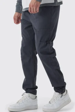 Tall Toggle Detail Slim Fit Cargo Joggers | BoohooMAN UK