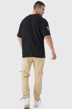 Tall Toggle Detail Slim Fit Cargo Joggers | BoohooMAN UK