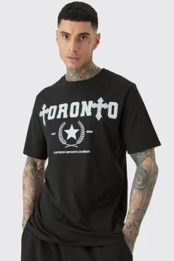 Tall Toronto Print T-shirt | BoohooMAN UK