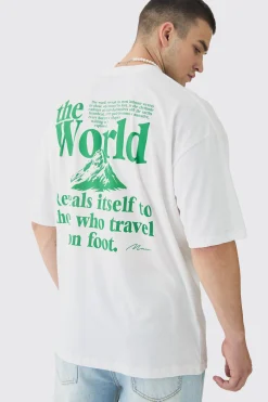 Tall Travel Back Print Graphic T-Shirt | BoohooMAN UK