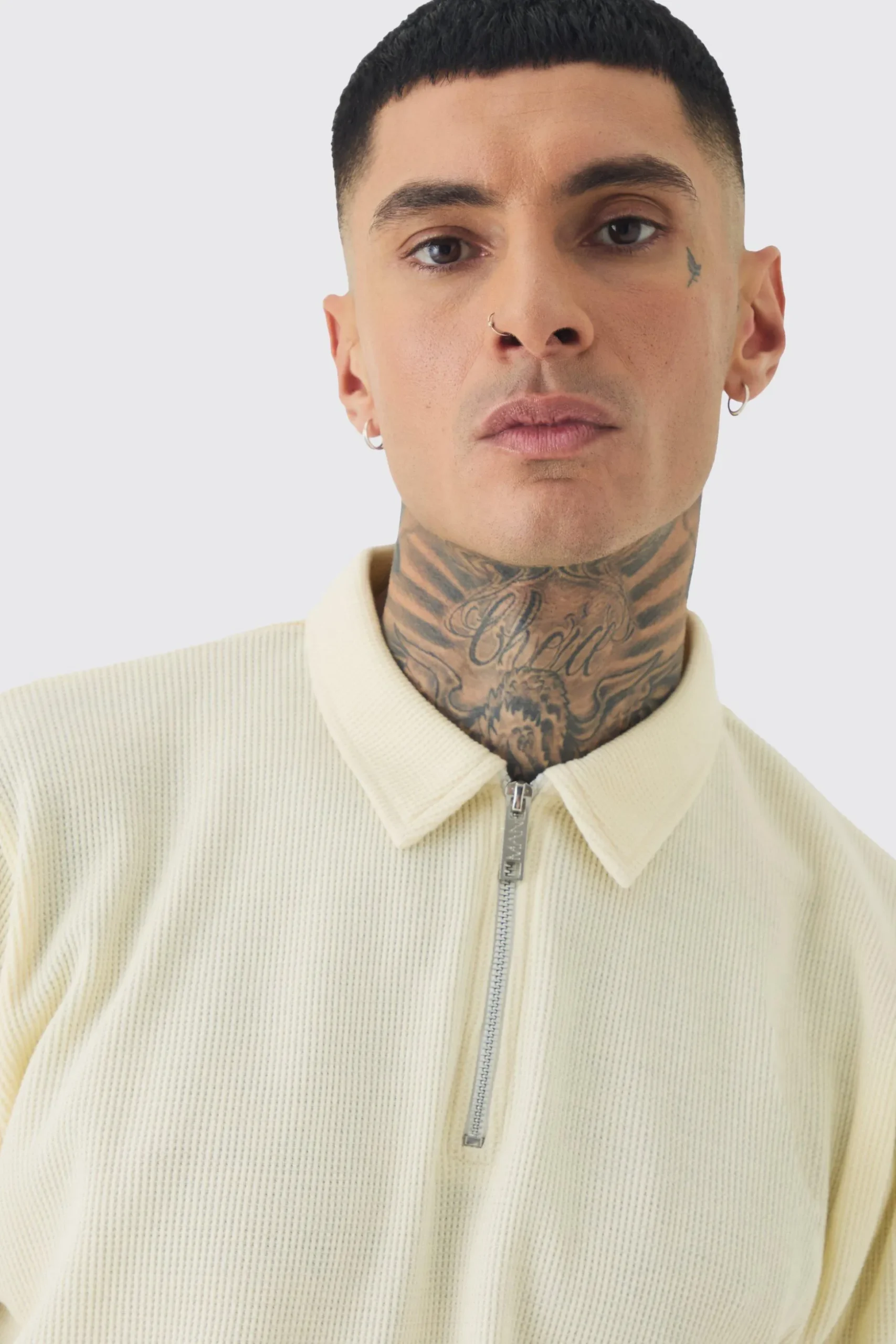 Tall Waffle Polo & Short Set | BoohooMAN UK