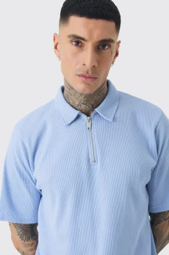 Tall Waffle Polo & Short Set | BoohooMAN UK