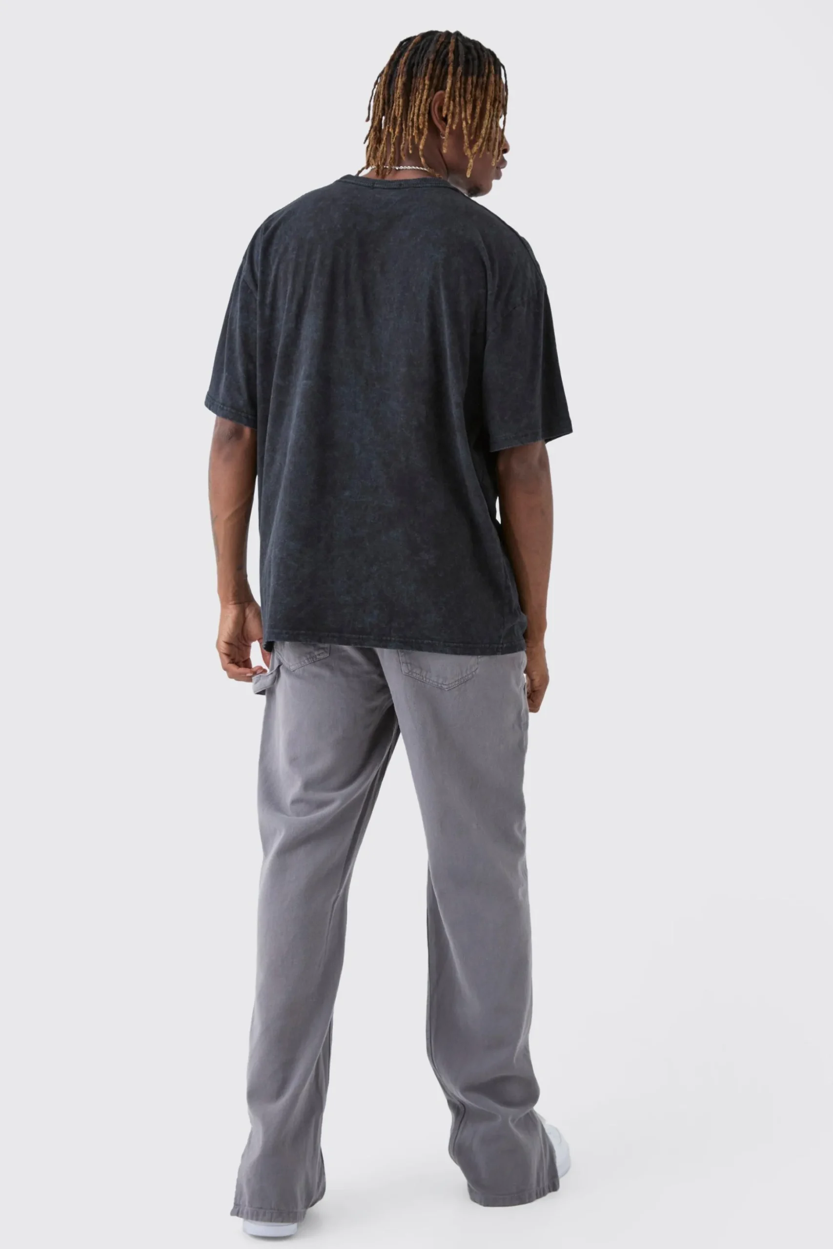 Tall Washed Floral Embroidered T-Shirt | BoohooMAN UK