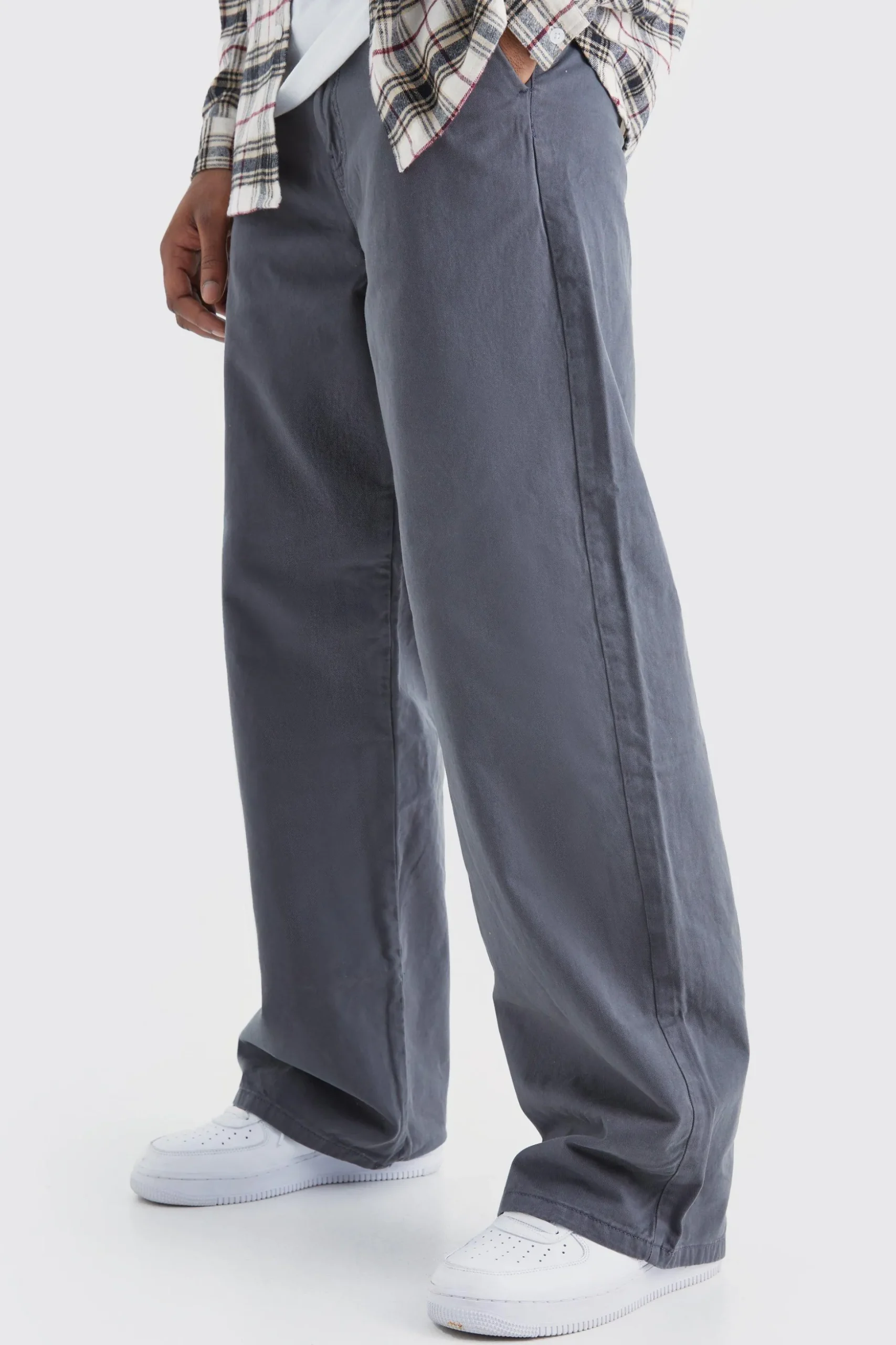 Tall Wide Fit Chino Trouser | BoohooMAN UK