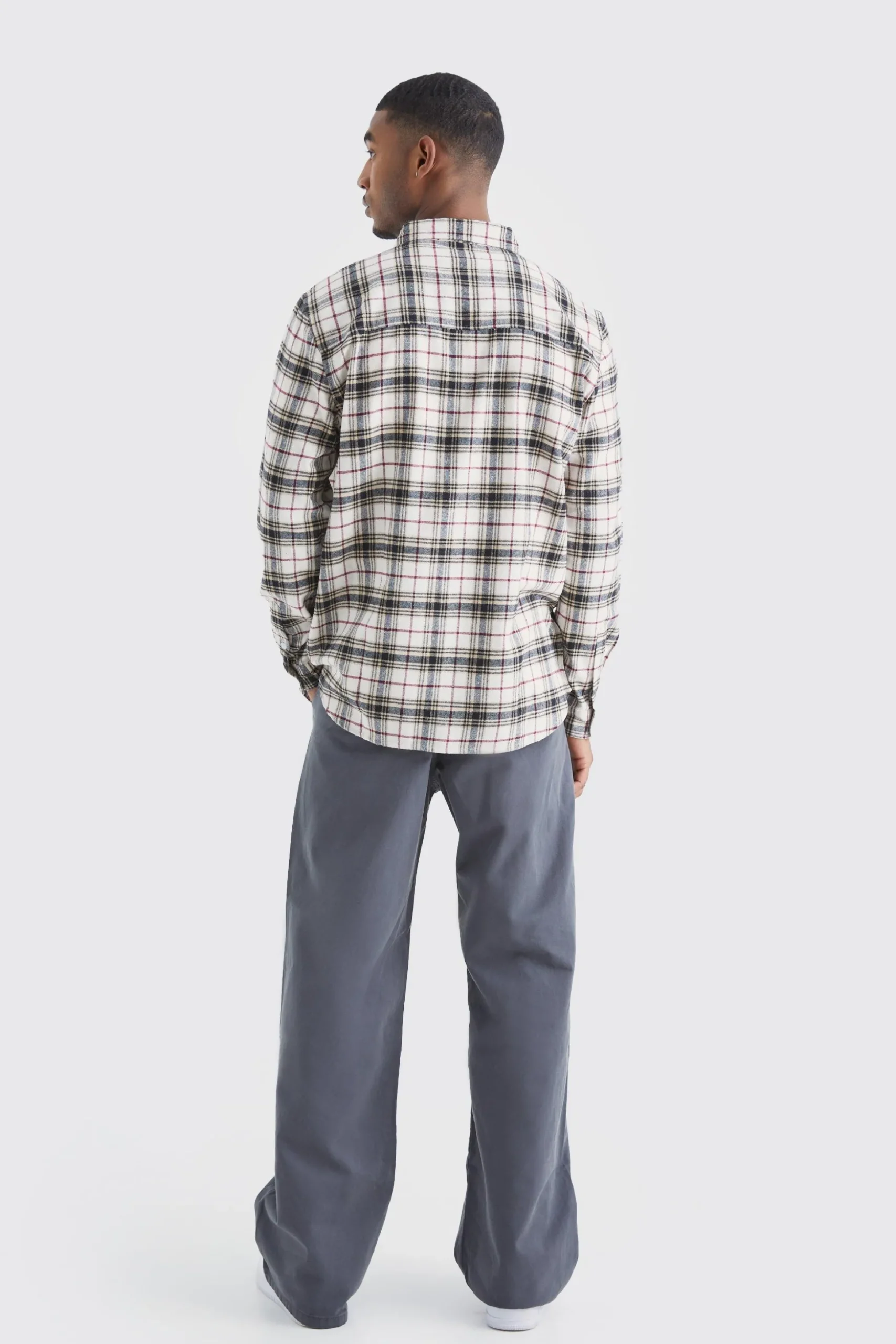 Tall Wide Fit Chino Trouser | BoohooMAN UK