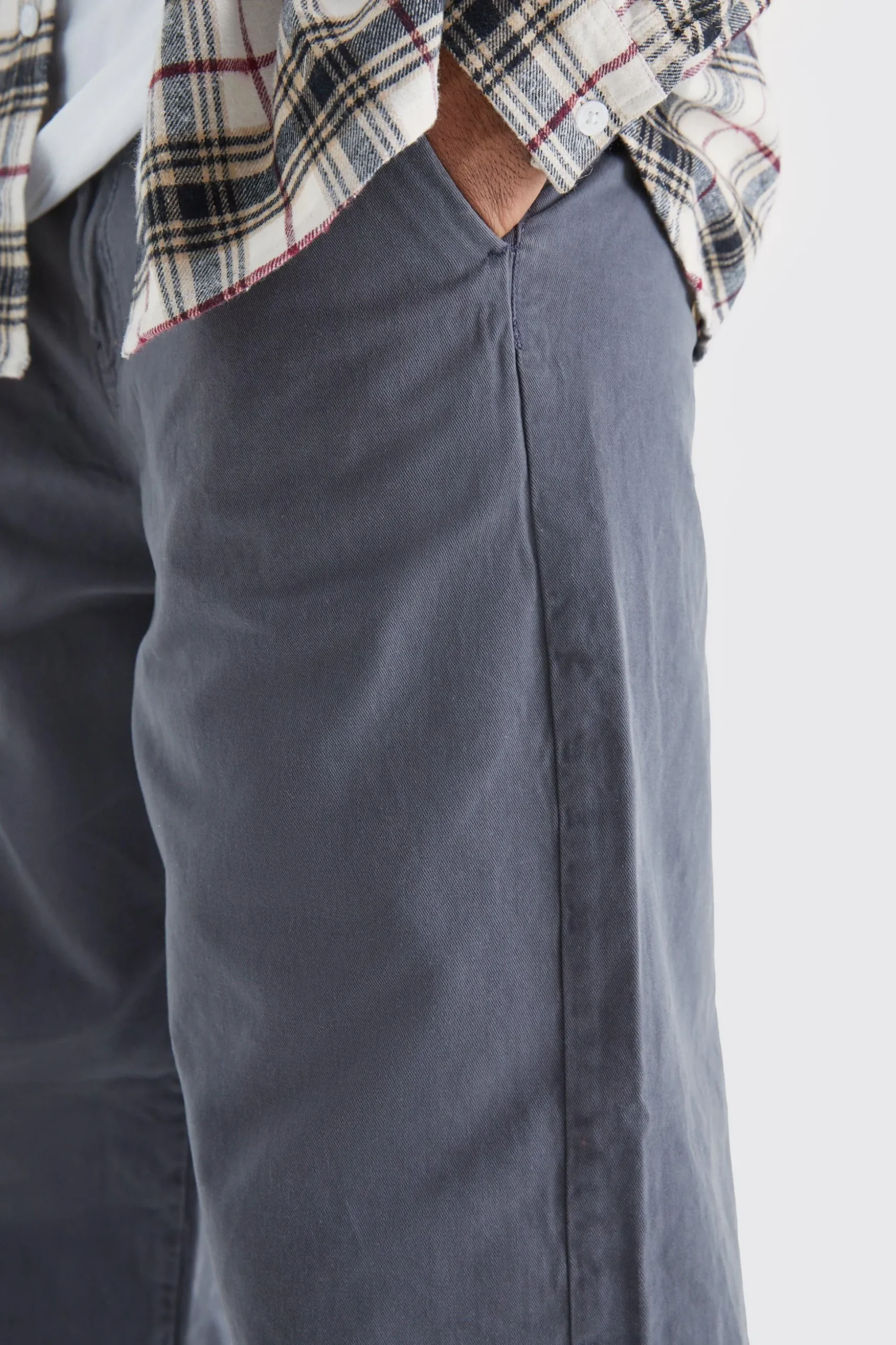 Tall Wide Fit Chino Trouser | BoohooMAN UK