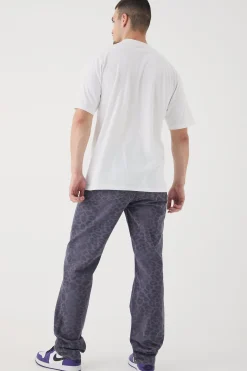 Tall Worldwide Debossed T-shirt In White | BoohooMAN UK