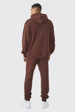 Tall Worldwide Gothic Cross Hoodie & Relaxed Fit Jogger Tracksuit | BoohooMAN UK