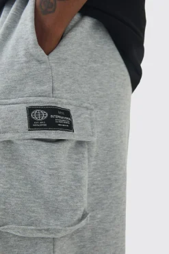 Tall Woven Tab Relaxed Fit Cargo Shorts | BoohooMAN UK
