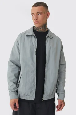 Tall Zip Up Lightweight Funnel Neck Jacket | BoohooMAN UK