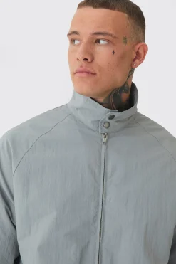 Tall Zip Up Lightweight Funnel Neck Jacket | BoohooMAN UK
