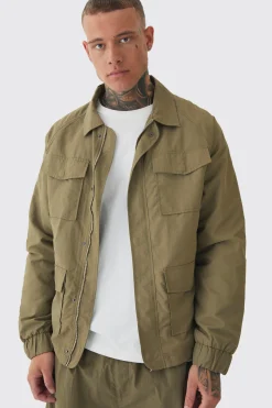 Tall Zip Up Lightweight Field Jacket | BoohooMAN UK