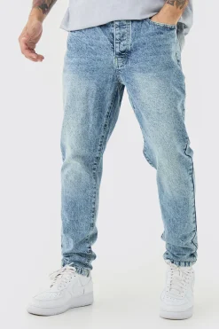 Tapered Fit Rigid Jeans | BoohooMAN UK