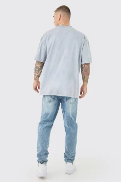 Tapered Fit Rigid Jeans | BoohooMAN UK