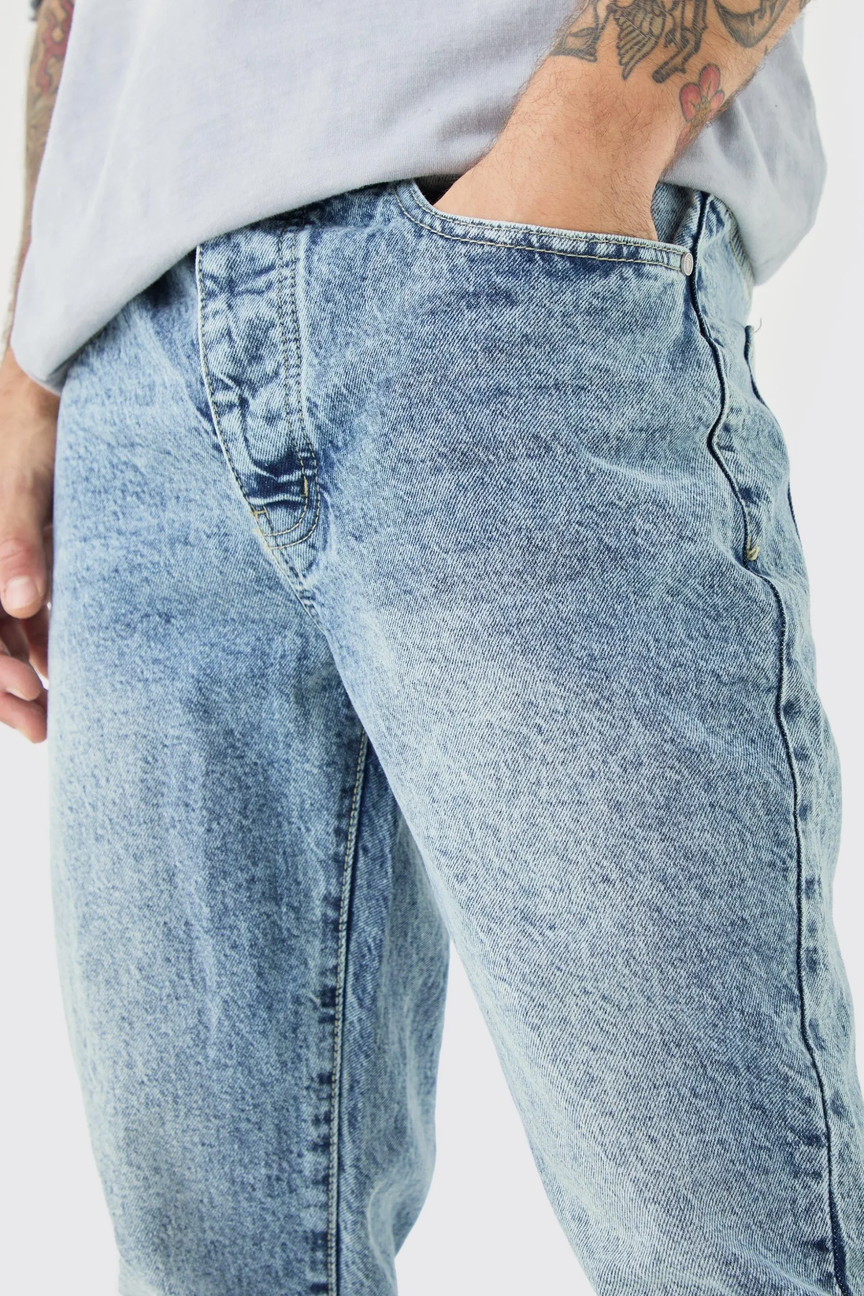 Tapered Fit Rigid Jeans | BoohooMAN UK