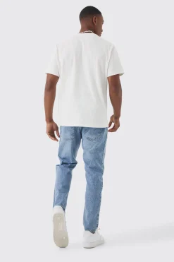 Tapered Fit Rigid Jeans | BoohooMAN UK