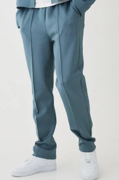 Tapered Pintuck Scuba Trouser | BoohooMAN UK