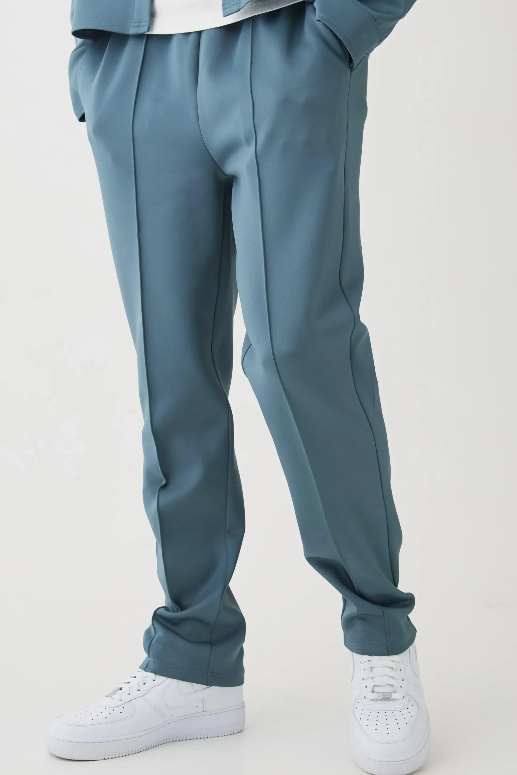 Tapered Pintuck Scuba Trouser | BoohooMAN UK