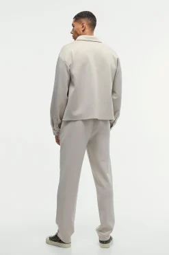 Tapered Pintuck Scuba Trouser | BoohooMAN UK