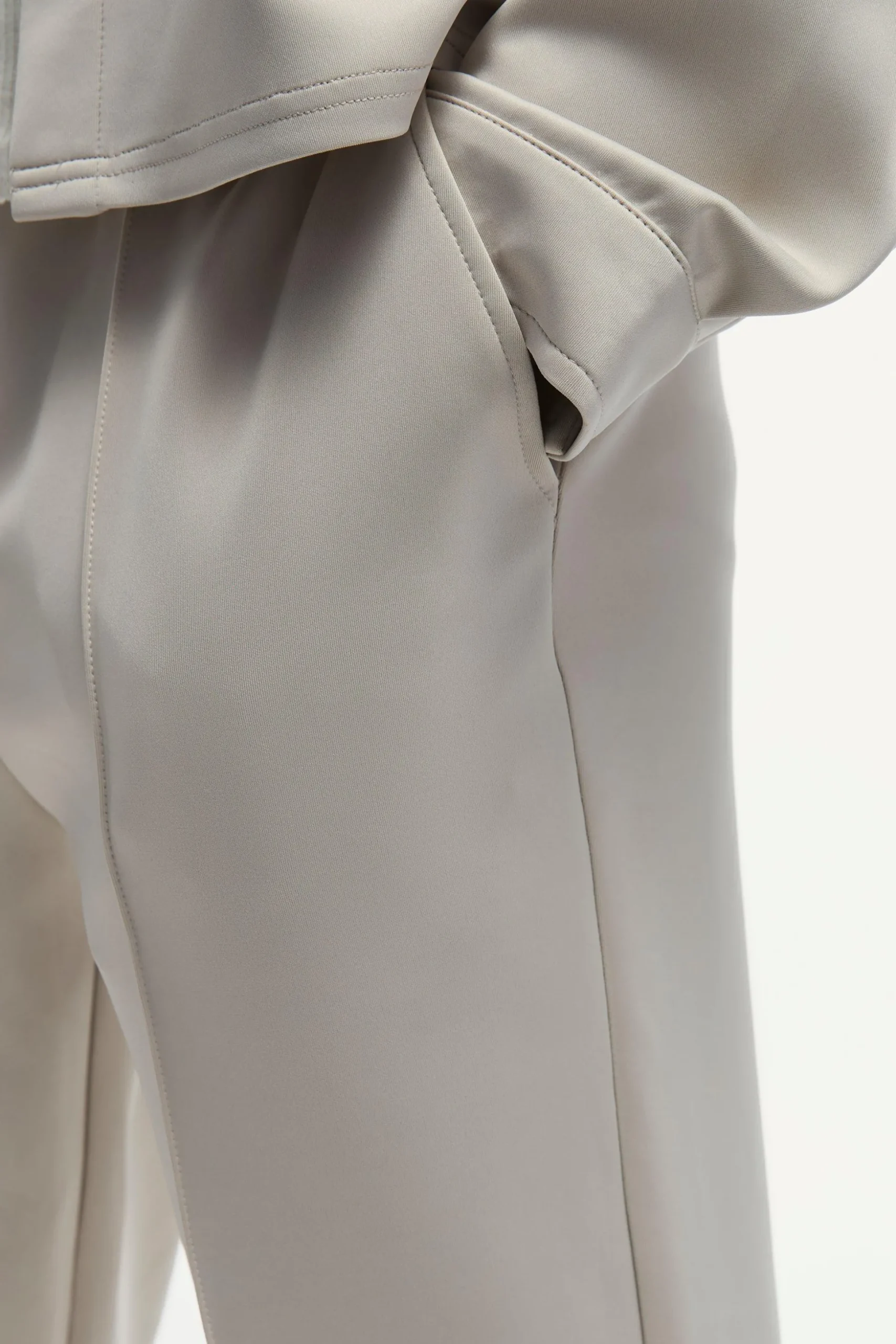 Tapered Pintuck Scuba Trouser | BoohooMAN UK