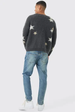 Tapered Rigid Jean In Vintage Blue | BoohooMAN UK