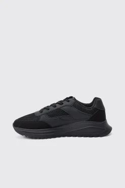 Tech Mesh Runner Trainer | BoohooMAN UK