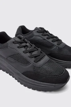 Tech Mesh Runner Trainer | BoohooMAN UK