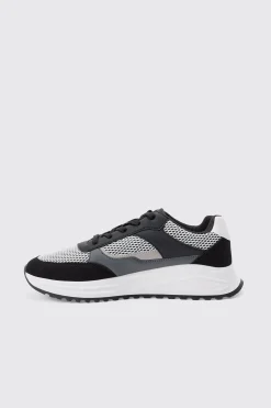 Tech Mesh Runner Trainer | BoohooMAN UK
