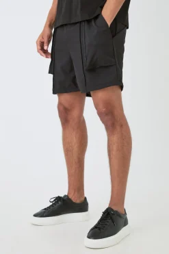 Technical Stretch Concealed Placket Smart Set | BoohooMAN UK