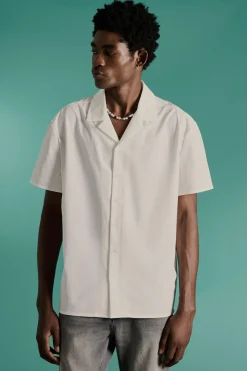 Technical Stretch Oversized Short Sleeve Shirt | BoohooMAN UK