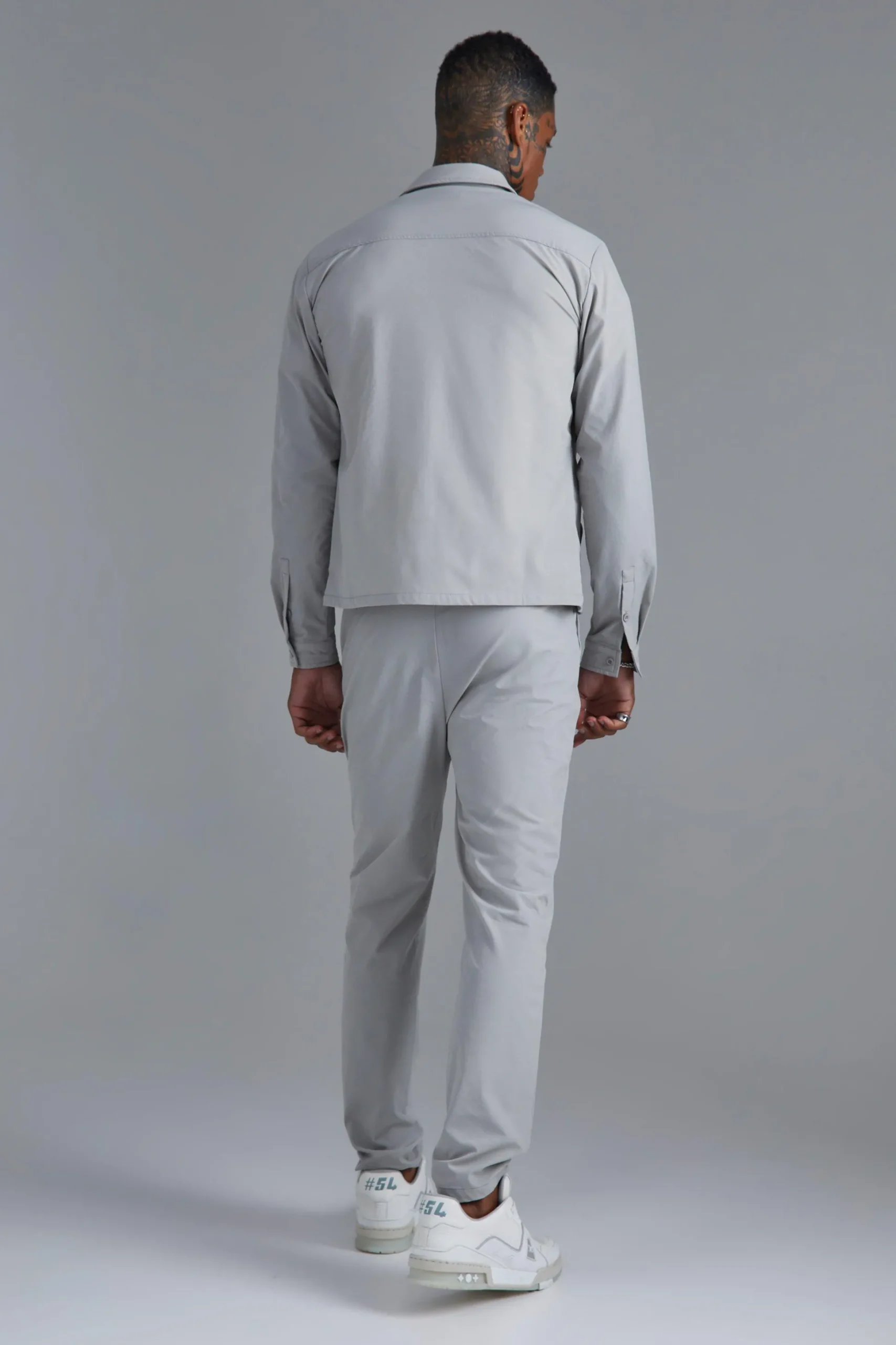 Technical Stretch Shacket | BoohooMAN UK