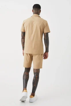 Technical Stretch Shirt & Short | BoohooMAN UK